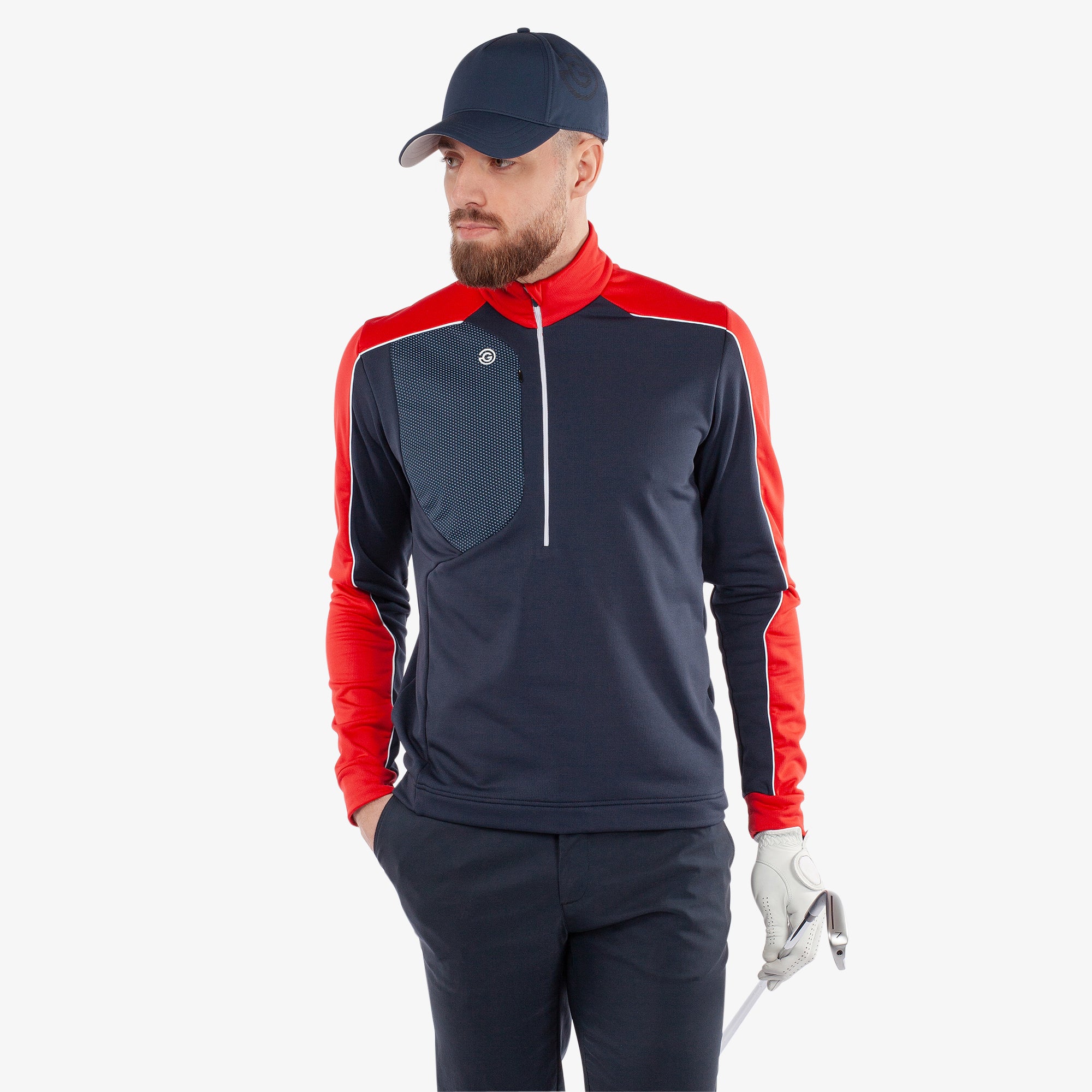 Galvin Green Dave Insulate Mens Golf Mid Layer Navy/Red